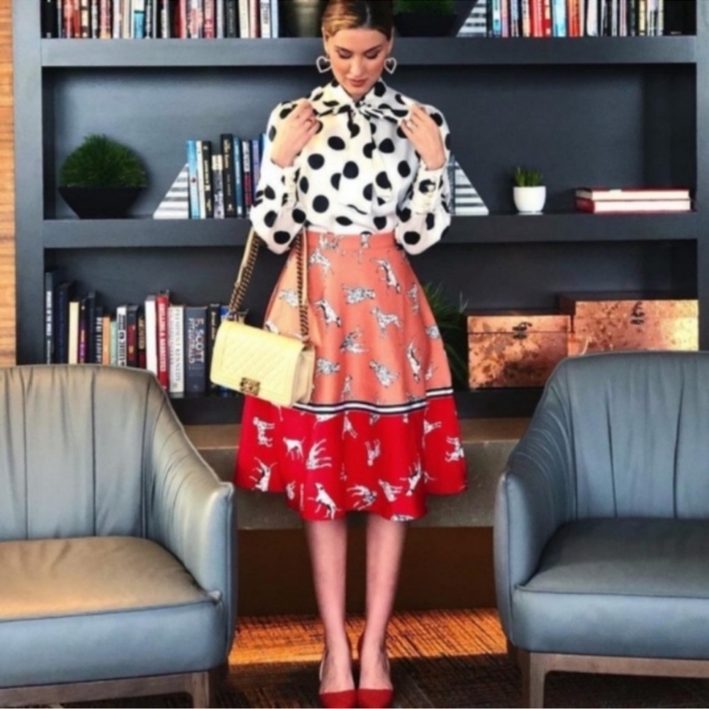 Anthropologie dalmatian skirt